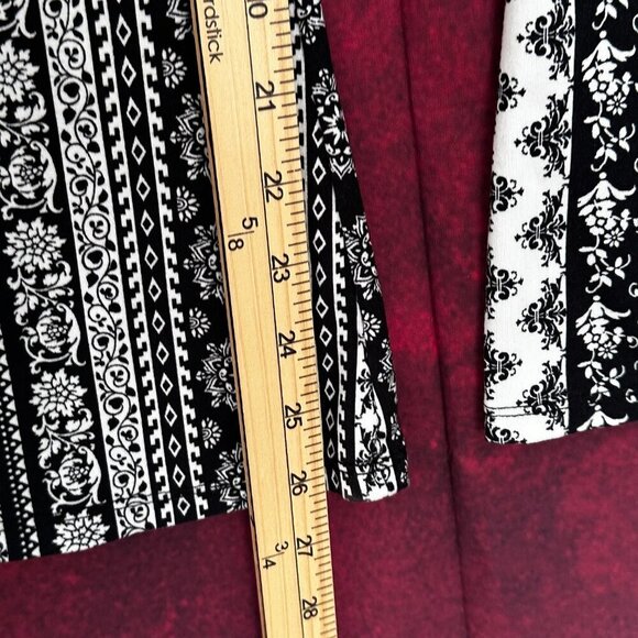 LOVE TREE HIGH RISE STRETCHY WOMENS PANTS, SIZE S, ELASTIC WAIST, FLARE FLORAL - Picture 8 of 10